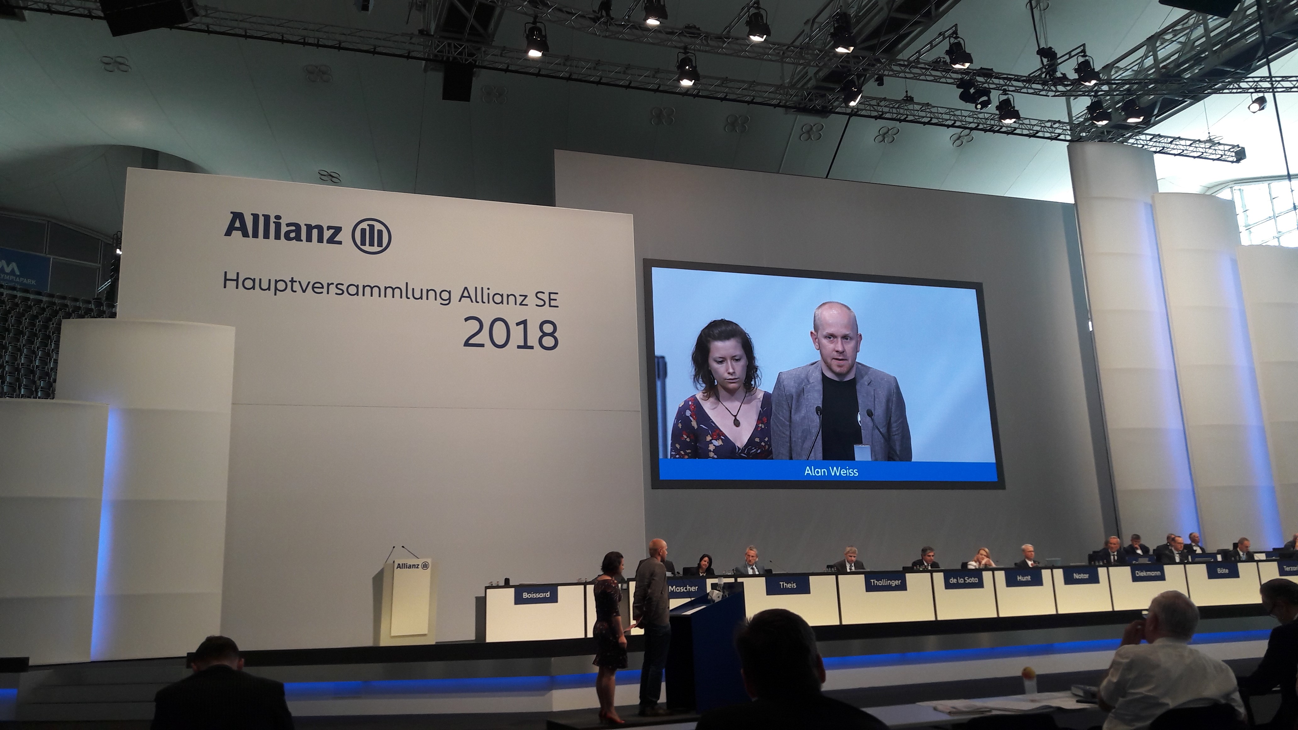 Redebeitrag von Alan Weiss auf der Allianz Hauptversammlung