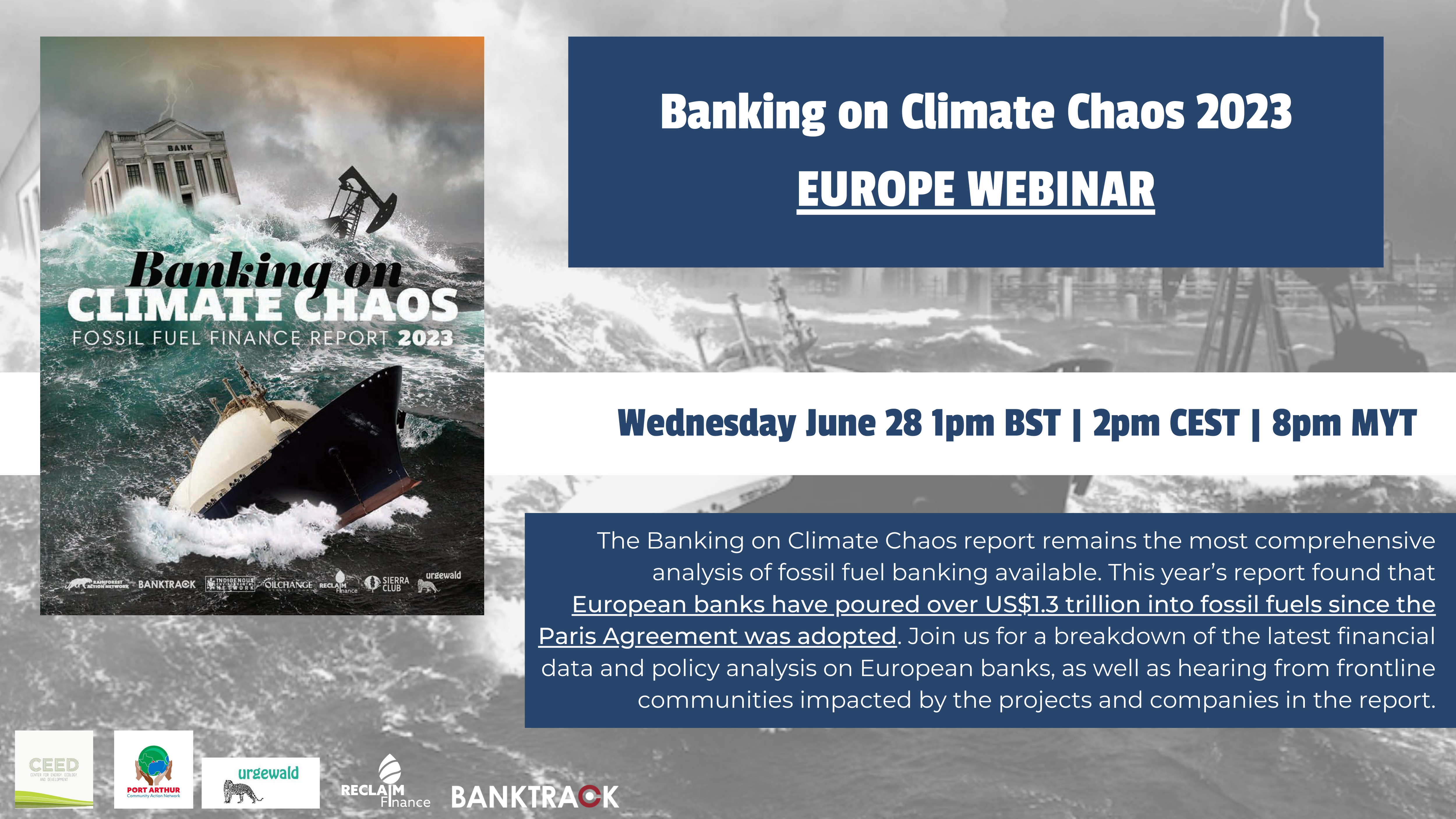 Banking on Climate Chaos Europe Webinar