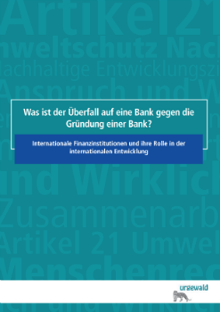 Titelbild Broschüre Internationale Finanzinstitutionen