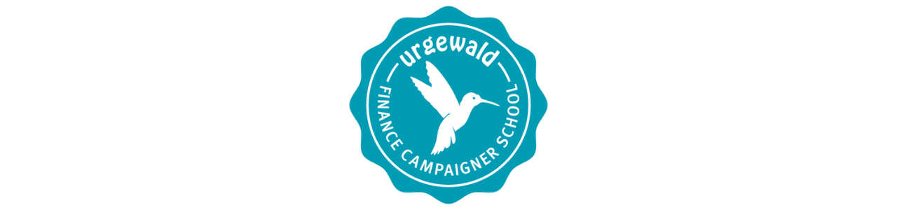 Logo der Finance Campaigner School mit Kolibri