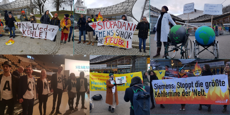 Proteste vor der Olympiahalle in München