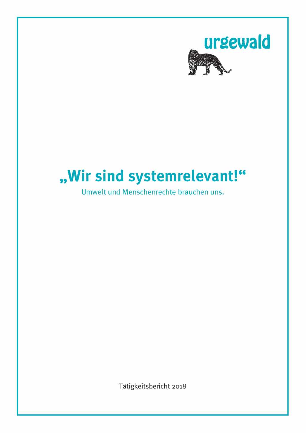 Deckblatt Jahresbericht 2018