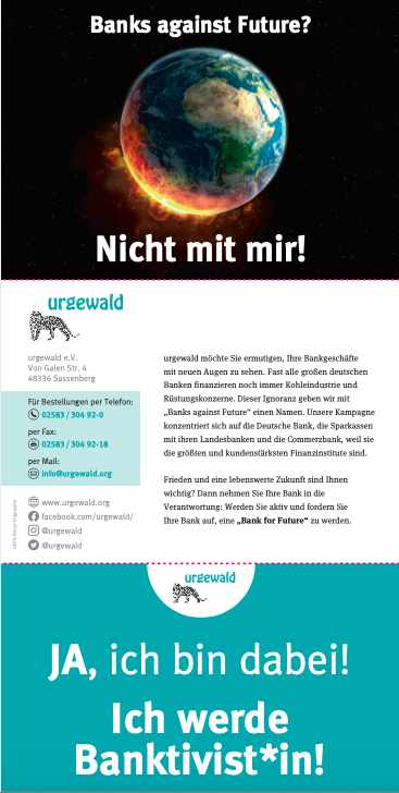 Postkarte "Banks against Future"