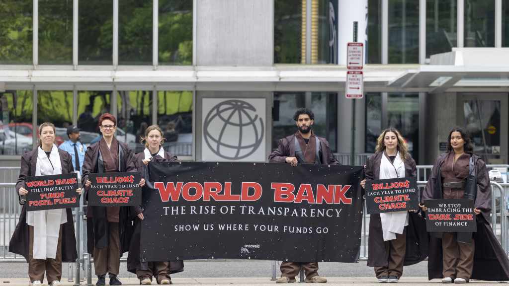 Ute Koczy und Partner*innen von Big Shift Global bei der Frühjahrstagung der Weltbank, Washington, D.C., April 2024