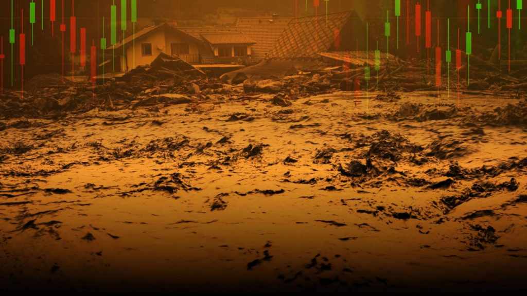 Überflutete Häuser