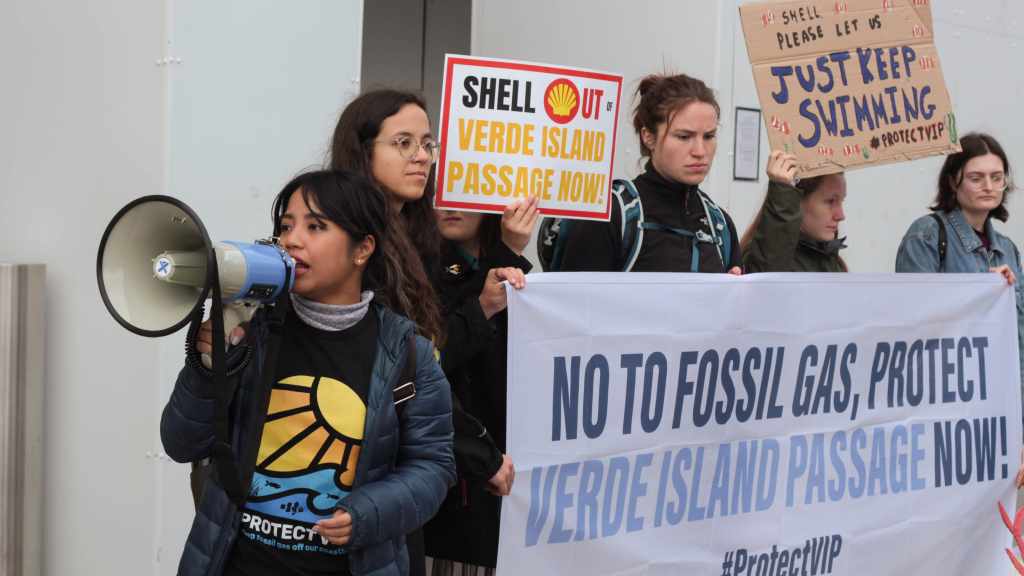 Protect VIP-Protest vor dem Shellhauptquartier in London, 2023