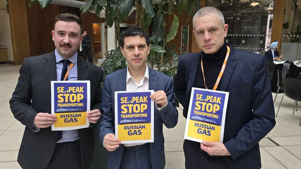 Alex Sobel, Sebastian, Alexander holding a leaflet