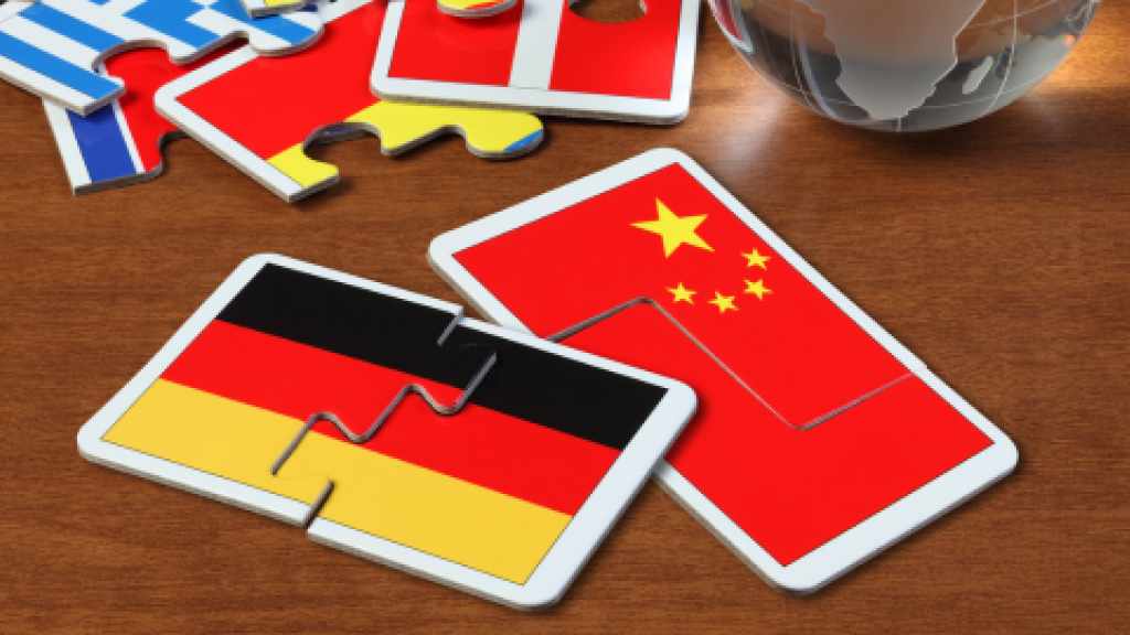 Puzzle China- und Deutschlandflagge