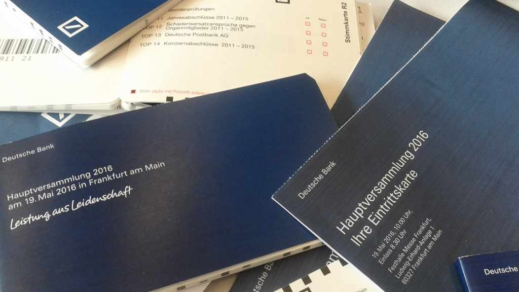 Stimmblöcke Deutsche Bank