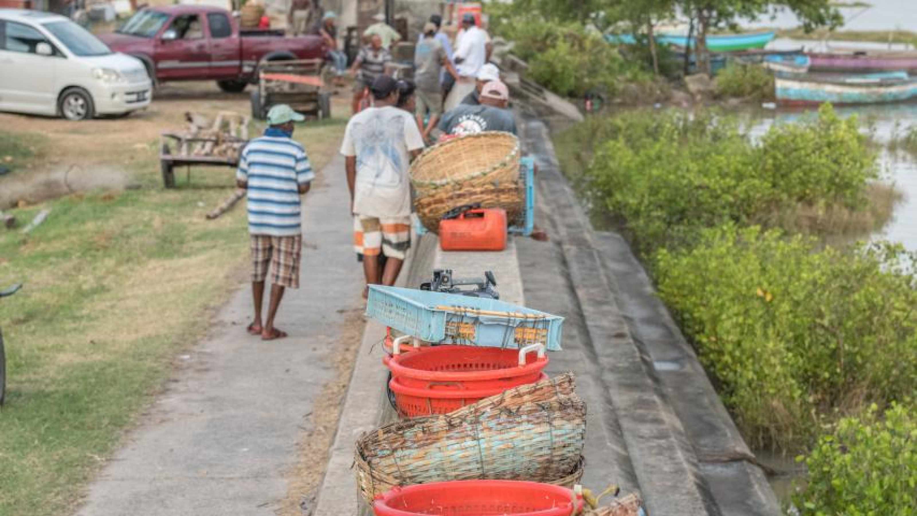 Körbe auf der Seawall