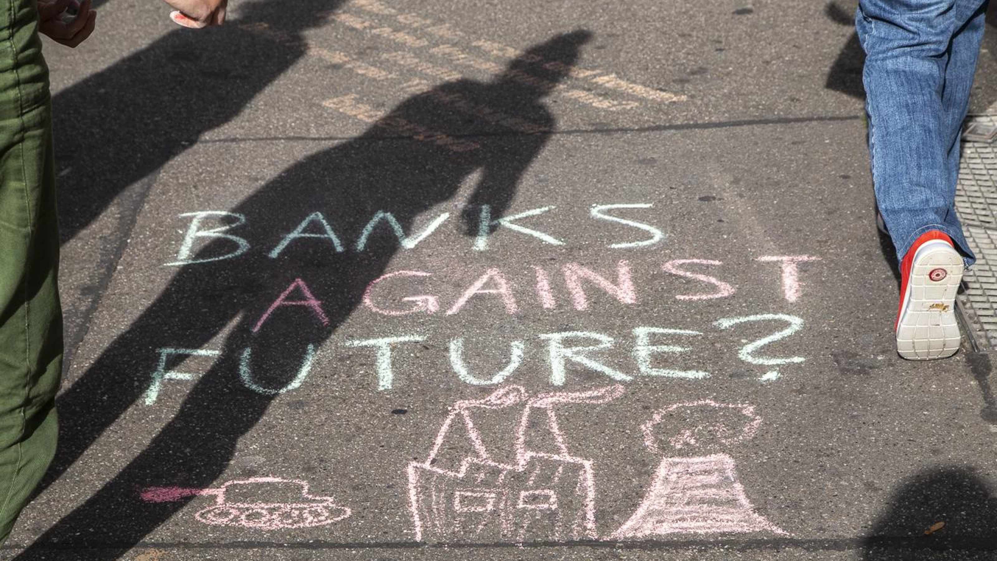 Kreideaktion in Freiburg