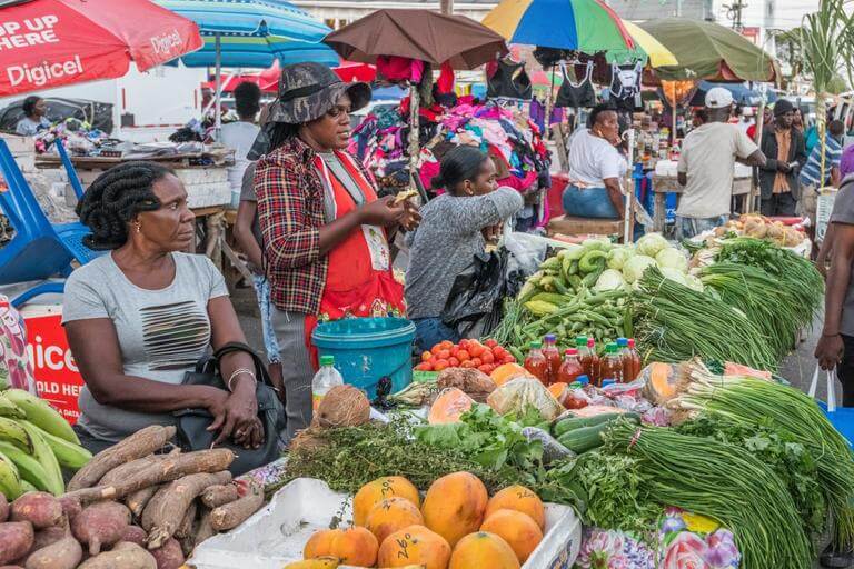 Fruit stall at Stabroek market 