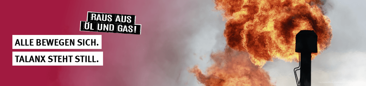 Abfackelndes Gas: Talanx steht beim Klimaschutz still.