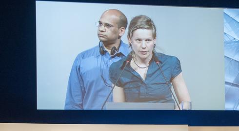 Kathrin Petz und Ashish Fernandes Deutsche Bank Hauptversammlung