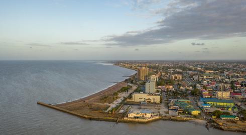 Aerial view of Georgetown's northern tip