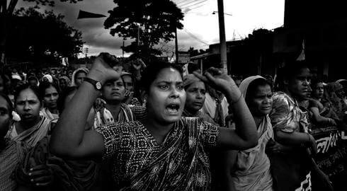 Anti-Kohle-Protest in Bangladesch