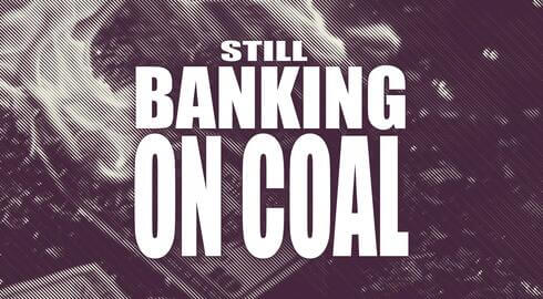 Still Banking on Coal Logo + burning money