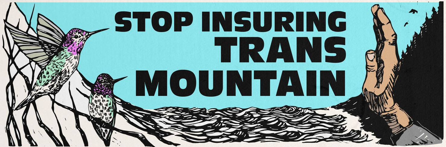 Schriftzug "Stop insuring Transmountain